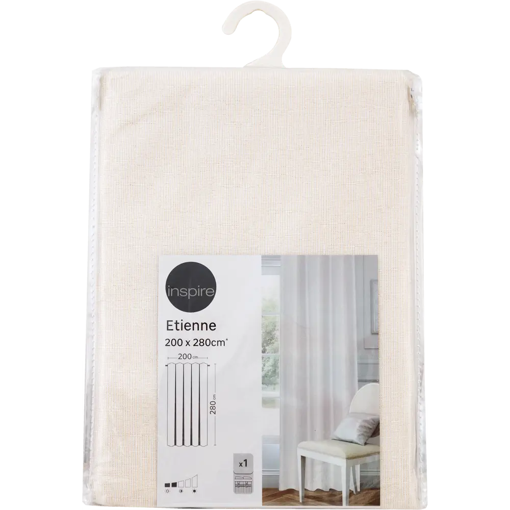 Штора Inspire Etienne золотистая с ленточной фиксацией 200×280 см 82485659 STLM-0028213 - Вид №6