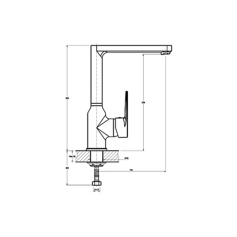 Orange Flipo M23-000cr однорычажный смеситель для кухни Хром sun-id-1516889 - Вид №1