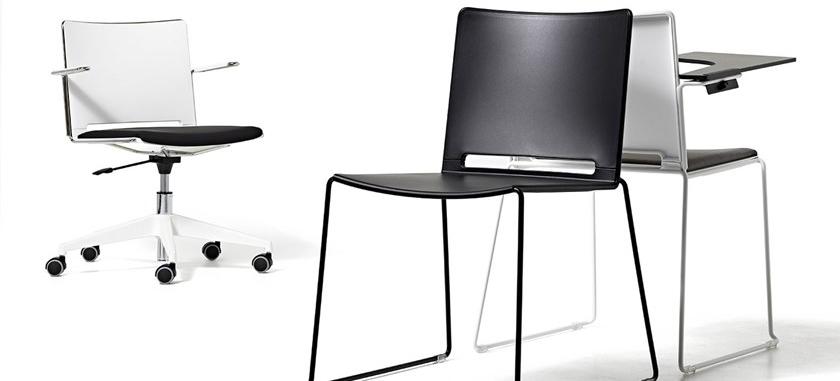 Diemme Стул из полипропилена, штабелируемый салазками Slim sun-id-1401381 - Вид №4