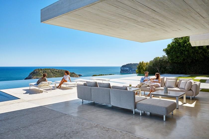 MUSOLA 3-х местный модульный садовый диван из ткани Salinas sun-id-1461845 - Вид №2