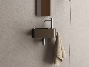 Керамическая прямоугольная подвесная ручная мойка