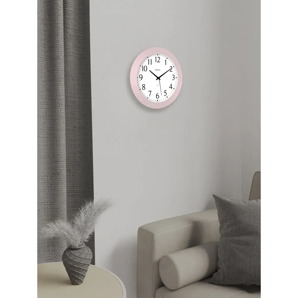 Часы настенные Troykatime Эконом круглые пластик цвет розовый бесшумные ø30.5 см NEO-CLASSIC STLM-2181211 - Вид №4