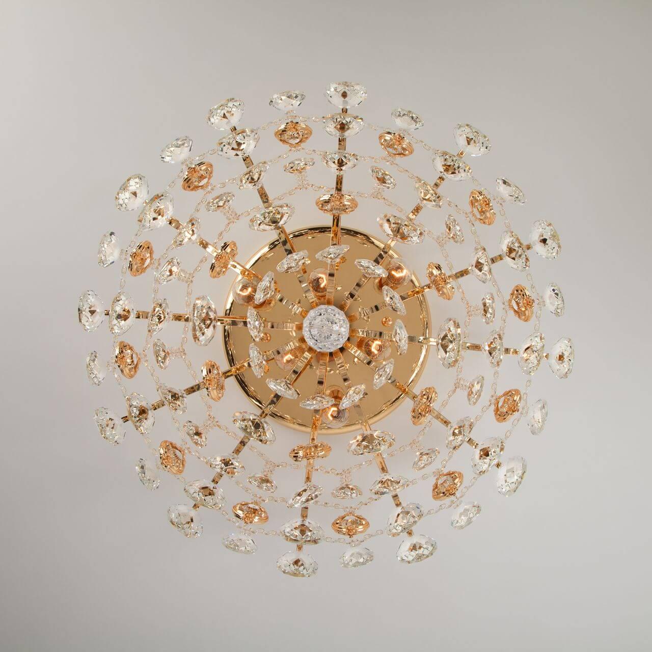 Потолочная люстра Eurosvet Crystal 10081/6 золото/прозрачный хрусталь Strotskis EUROSVET ДИЗАЙНЕРСКИЕ, CRYSTAL GOLD 181819 Золотой  - Вид №2