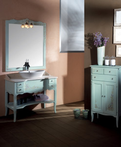 9029 Tifernoit Декорированная композиция для ванной в тонкую полоску Bagno