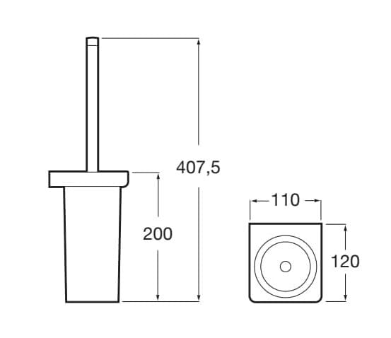Настенная туалетная щетка Roca TEMPO 817036..0 ARCH-00051901 - Вид №5