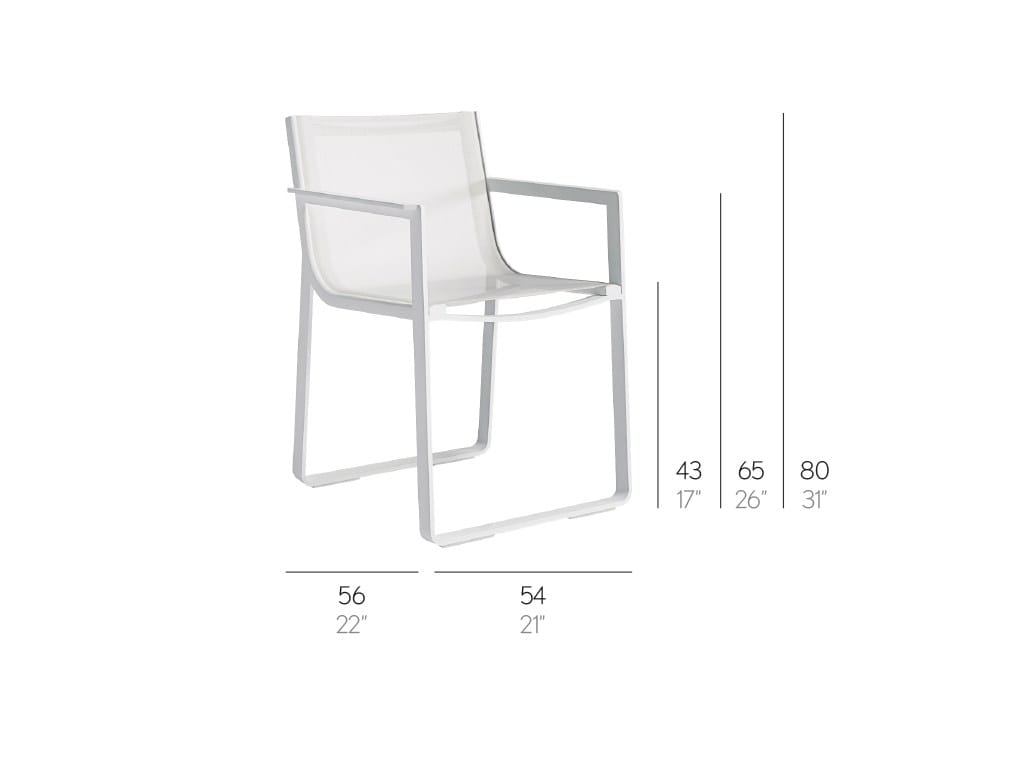 Садовый стул Batyline® с подлокотниками GANDIABLASCO Flat Textil ARCH-00080308 - Вид №10