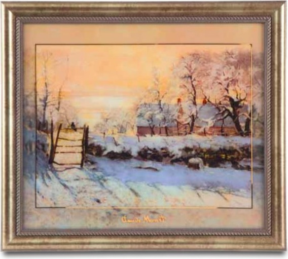 10601114 Goebel Картина " Зимний пейзаж" 60*52,5см Стекло 