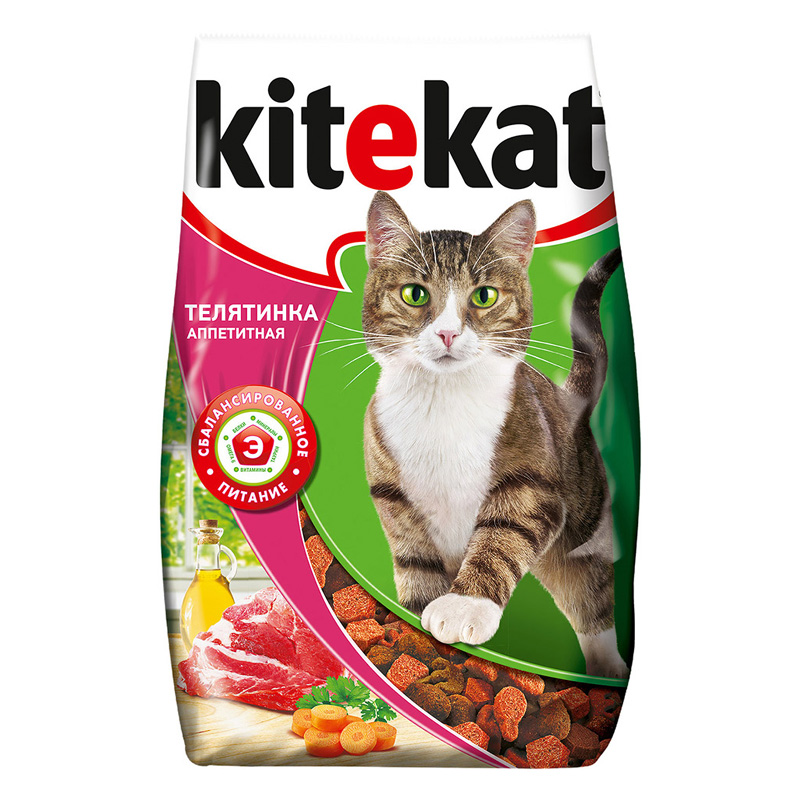 ПР0051340 Корм для кошек телятинка аппетитная сух. 1,9кг Kitekat 