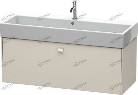 BR405709191 Тумбочка подвесная Brioso #BR4057 1184 x 459 мм Серо-коричневый декор Duravit