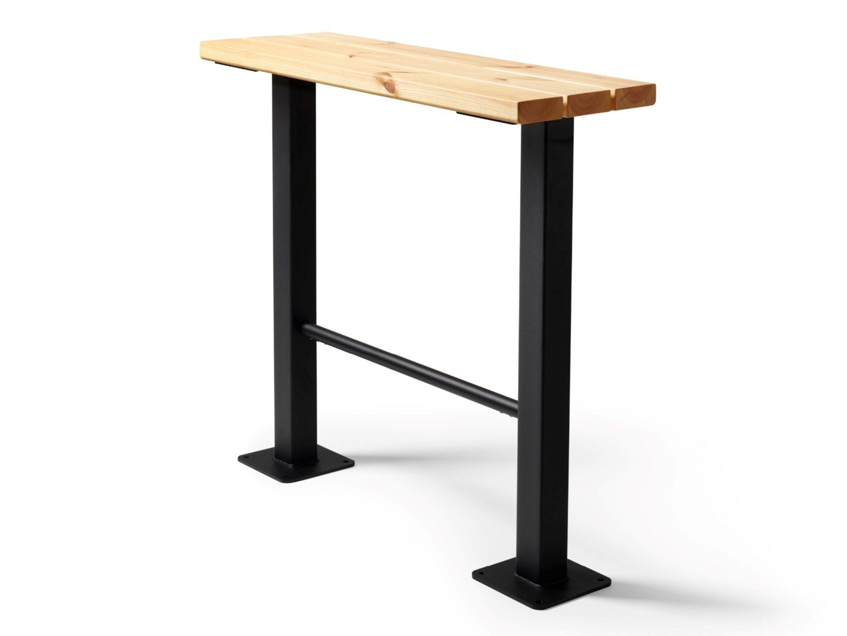 Высокий прямоугольный стол для общественных мест из стали и дерева Nola Industrier Schoolyard ARCH-00118579