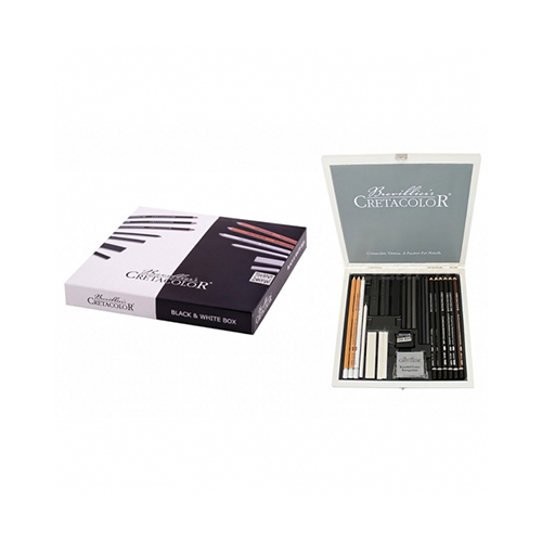 "Black&white" набор художественный для эскизов ( в деревянной упаковке ) CC400 25 25 элементов Creta Color sun-id-2036674