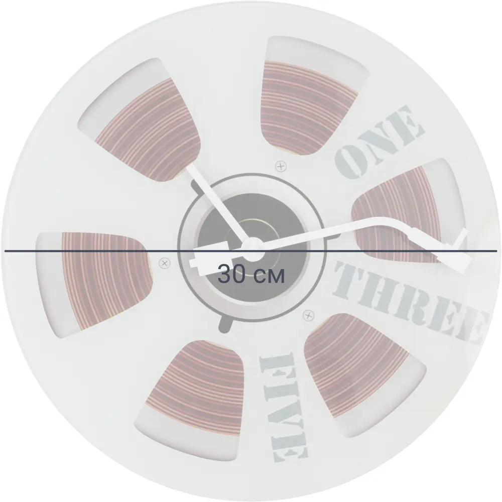 Часы настенные «Бобина» D30 см пластик цвет коричневый Santreyd STLM-2052737 - Вид №1