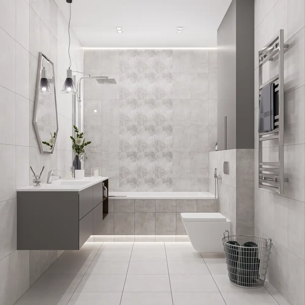 Плитка настенная Culto Lumino 27x40 см 1.08 м² матовая цвет серый STLM-2004906 - Вид №5