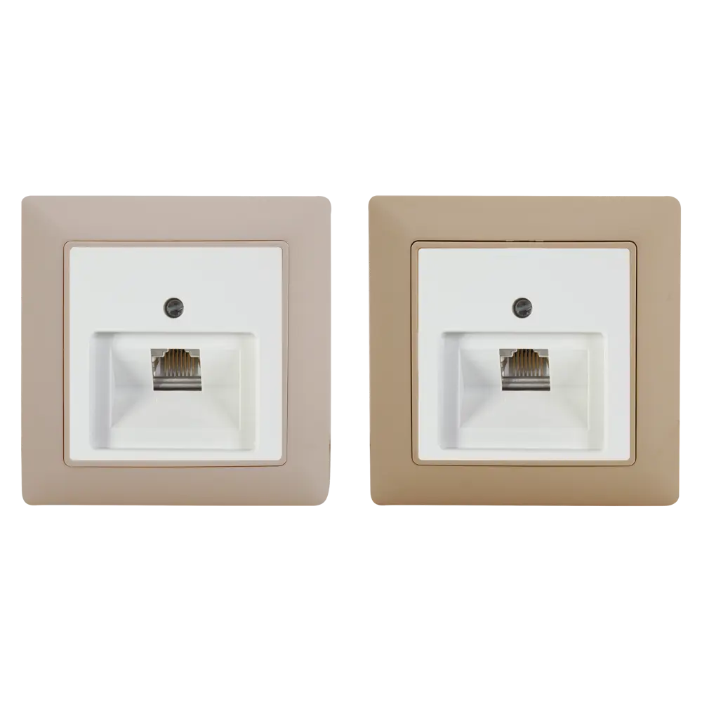 Розетка компьютерная ABB BJB Basic 55 Шале цвет белый STLM-2008317 - Вид №1