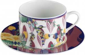 10663820 Meissen Чашка для капучино с блюдцем Meissen "Коллаж. Мистический сад" 250мл, п/к Фарфор