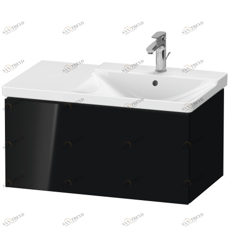 LC614704040 L-Cube Тумбочка подвесная Черный глянцевый лак Duravit
