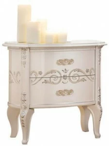 Barnini Oseo Прямоугольная прикроватная тумбочка из лакированной древесины с ящиками Fashion time Ft103