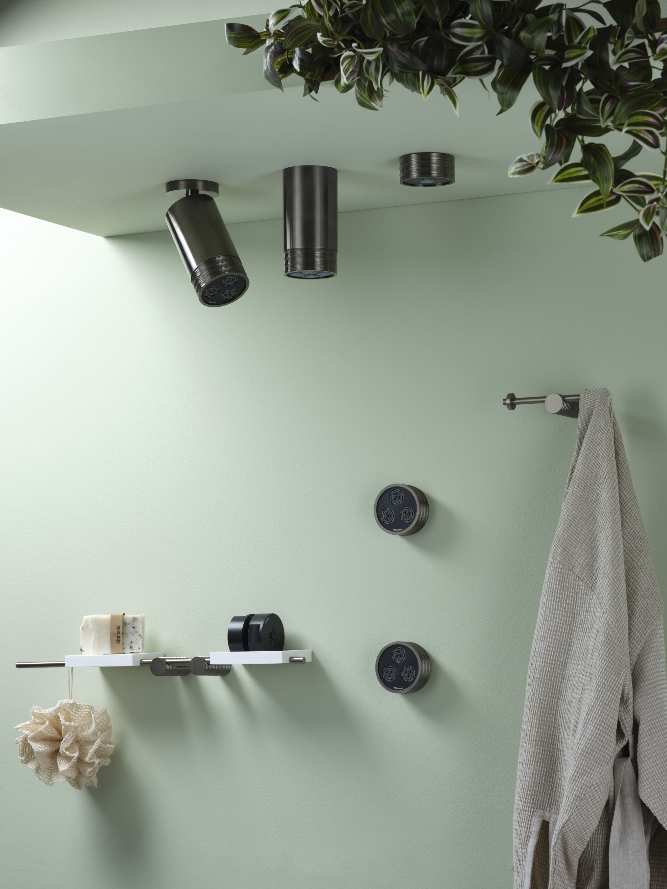 Латунная потолочная душевая головка Ritmonio Diametro35 Wellness отпечатки пальцев ARCH-00037992 - Вид №14