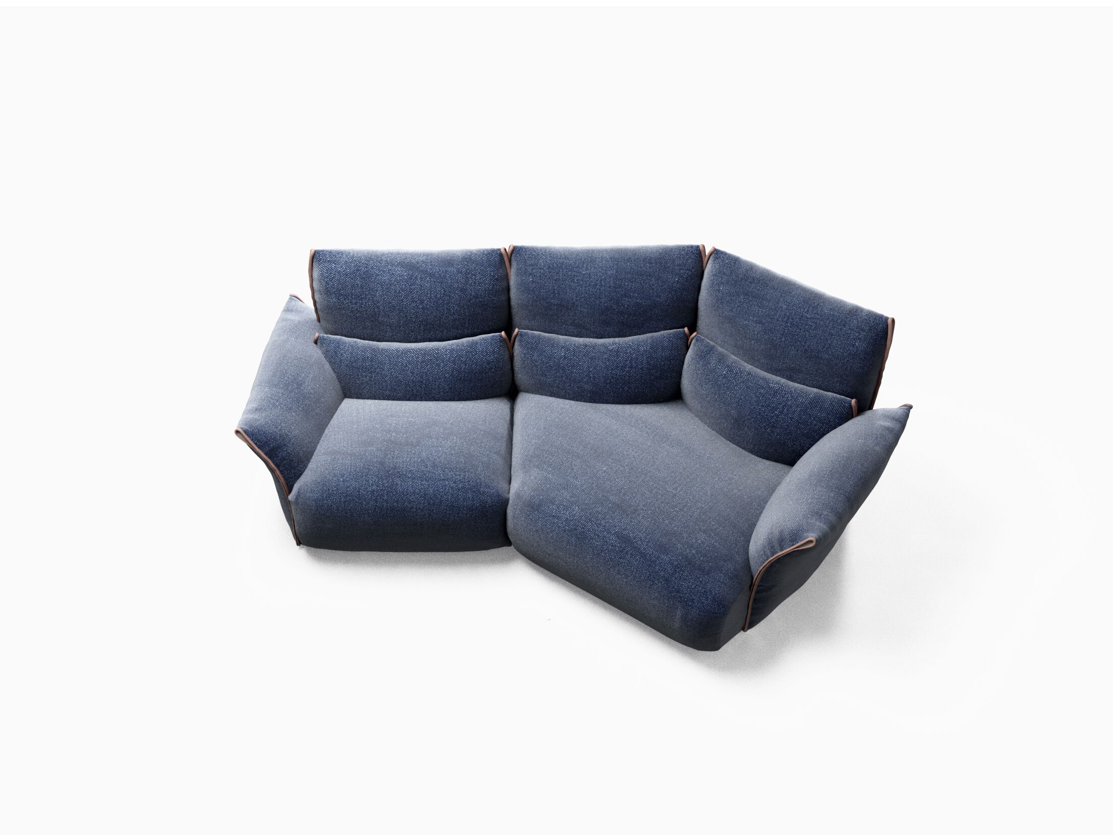 Угловой диван из ткани Natuzzi Italia Wellbe ARCH-00130642 - Вид №6