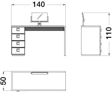 Деревянный туалетный столик CPRN HOMOOD Шестое чувство ARCH-00112744 - Вид №2
