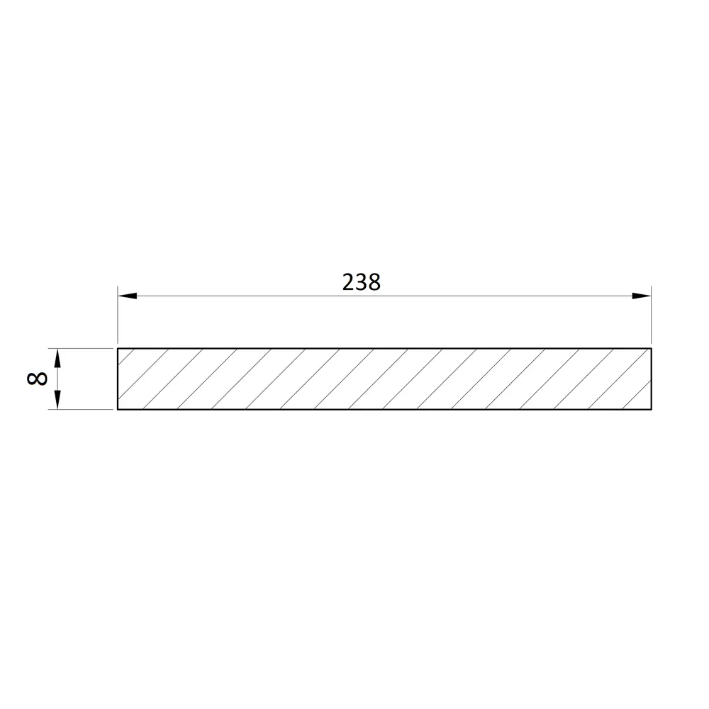Добор 2070x238x8 мм ПВХ ламинация цвет орех тёмный 83832162 STLM-2031635 КРОНОПРОФИЛЬ  - Вид №1