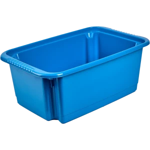 Корзина для игрушек Пиколо 48x30.2x18.5 см 18.3 л пластик без крышки цвет синий