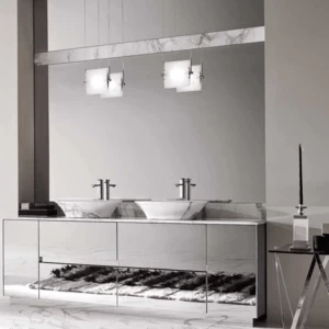 Комбинация ванной комнаты F04 в отделке MARMO calacatta  vagli MILLDUE FOUR SEASONS