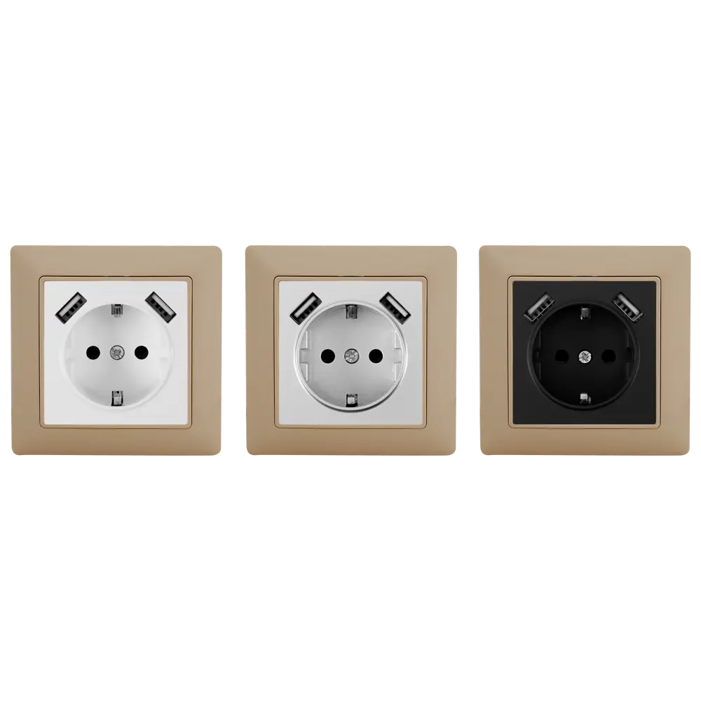 Рамка для розеток и выключателей ABB Basic55 1 пост, цвет бежевый Basic 55 STLM-2010432 - Вид №1