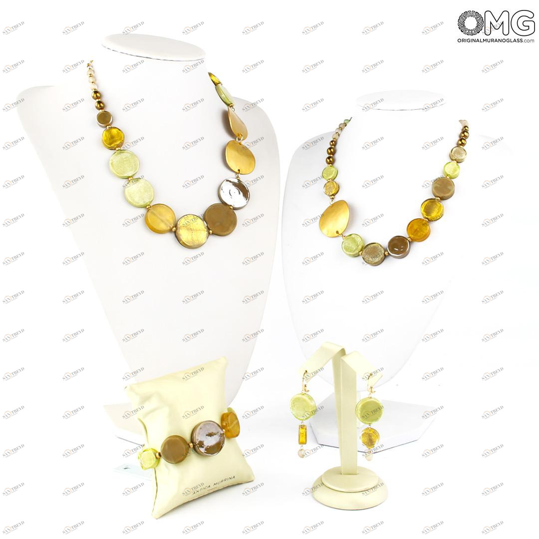 3824 ORIGINALMURANOGLASS Набор украшений Исида - Коллекция Antica Murrina - муранское стекло OMG  см 