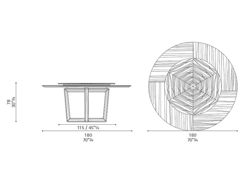 Круглый стол с Lazy Susan Poltrona Frau коллекция-столы и стулья ARCH-00099976 - Вид №2