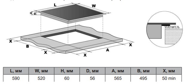 9114653 Индукционная варочная поверхность Darina 6Р9 ЕI304 B STDN-0081298 - Вид №1