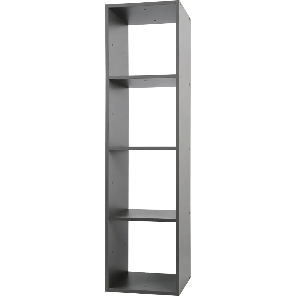 Стеллаж Spaceo KUB 4 секции 36x139x31.5 см ЛДСП цвет графит 82731872 STLM-2103032  - Вид №3
