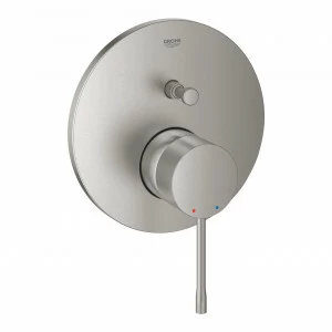 Смеситель однорычажный для ванны GROHE Essence, круглая розетка, суперсталь (24058DC1)