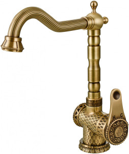 Смеситель ZorG Antic A 408K-BR для кухонной мойки, бронза