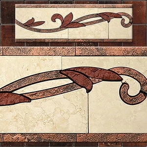 БОРДЮР ИЗ МРАМОРА LN-3 SKALINI FLORAL