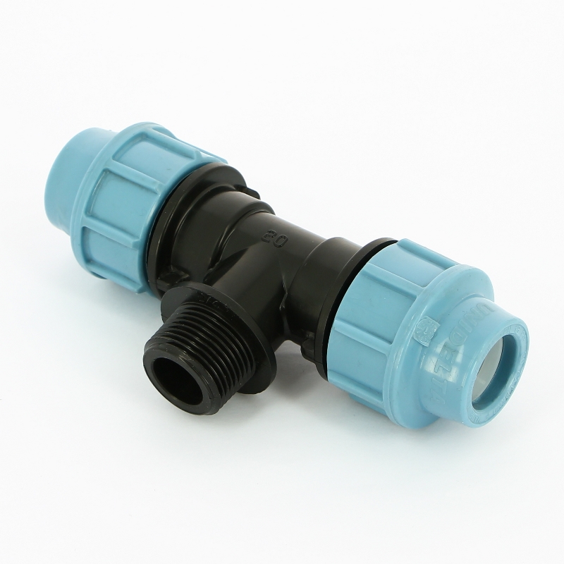 Тройник обжим-Н для труб ПНД UNIDELTA 20х3/4" 1010020003 - Вид №2