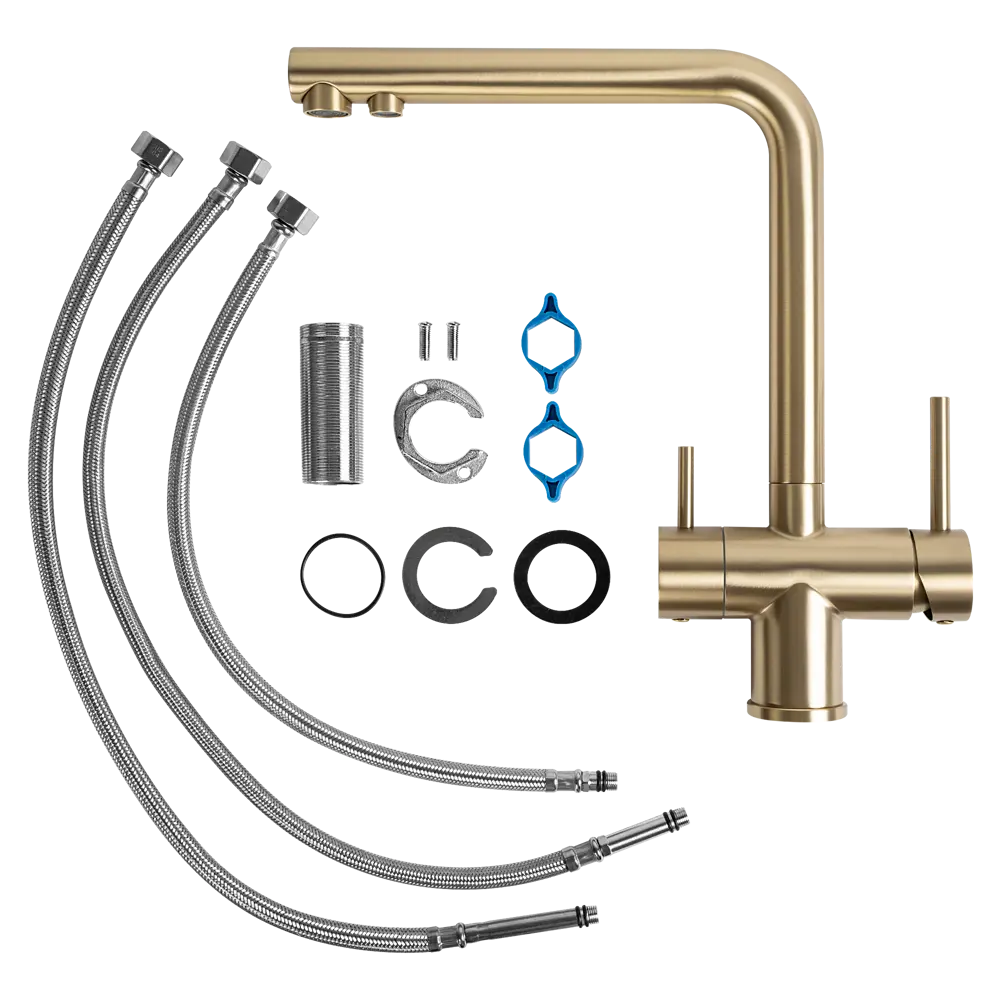Смеситель для кухни Vidage общая высота 33 см цвет золотой STLM-2134073 - Вид №8