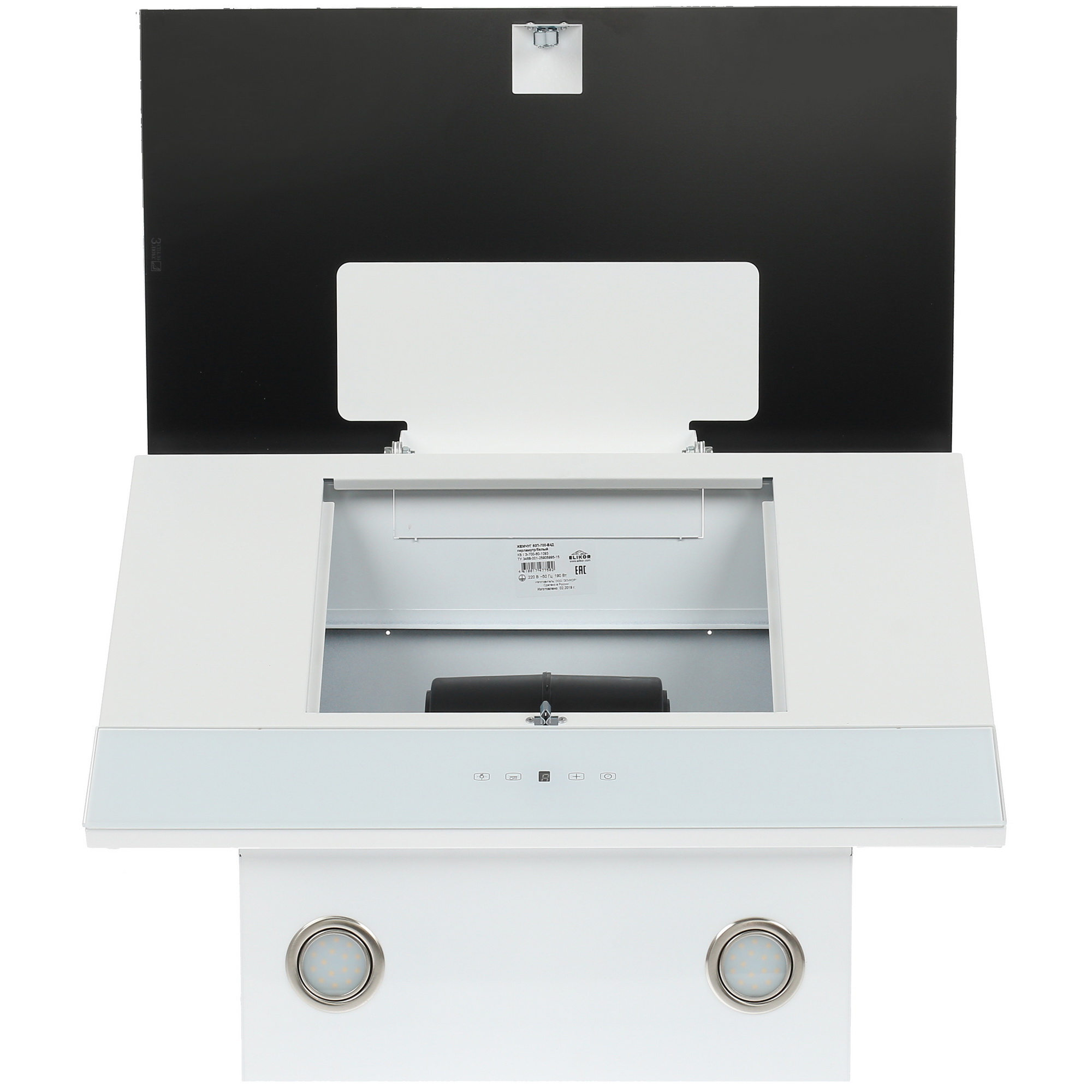 1254521 Вытяжка наклонная ELIKOR Жемчуг 60П-700-Е4Д белый/белый STDN-0133148 - Вид №8