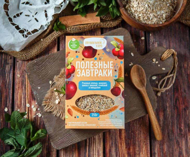 6063 Ржаные хлопья с вишней_250 г. Вкусляндия 