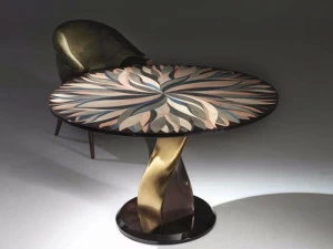 Rozzoni Круглый стол для гостиной из эвкалипта Milano Mi-209