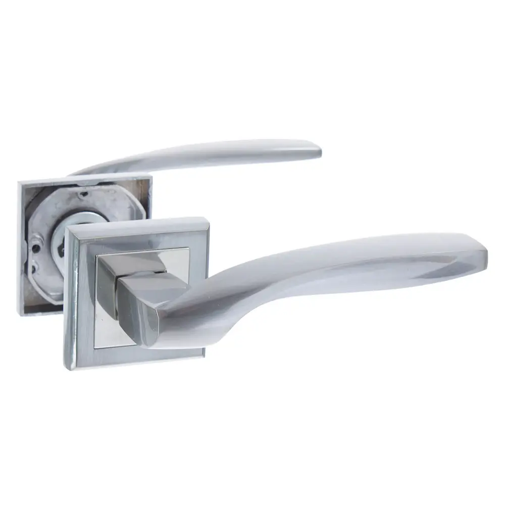 Ручка дверная на розетке Фабрика замков A 203 LPD, цвет матовый хром STLM-2047278 - Вид №1