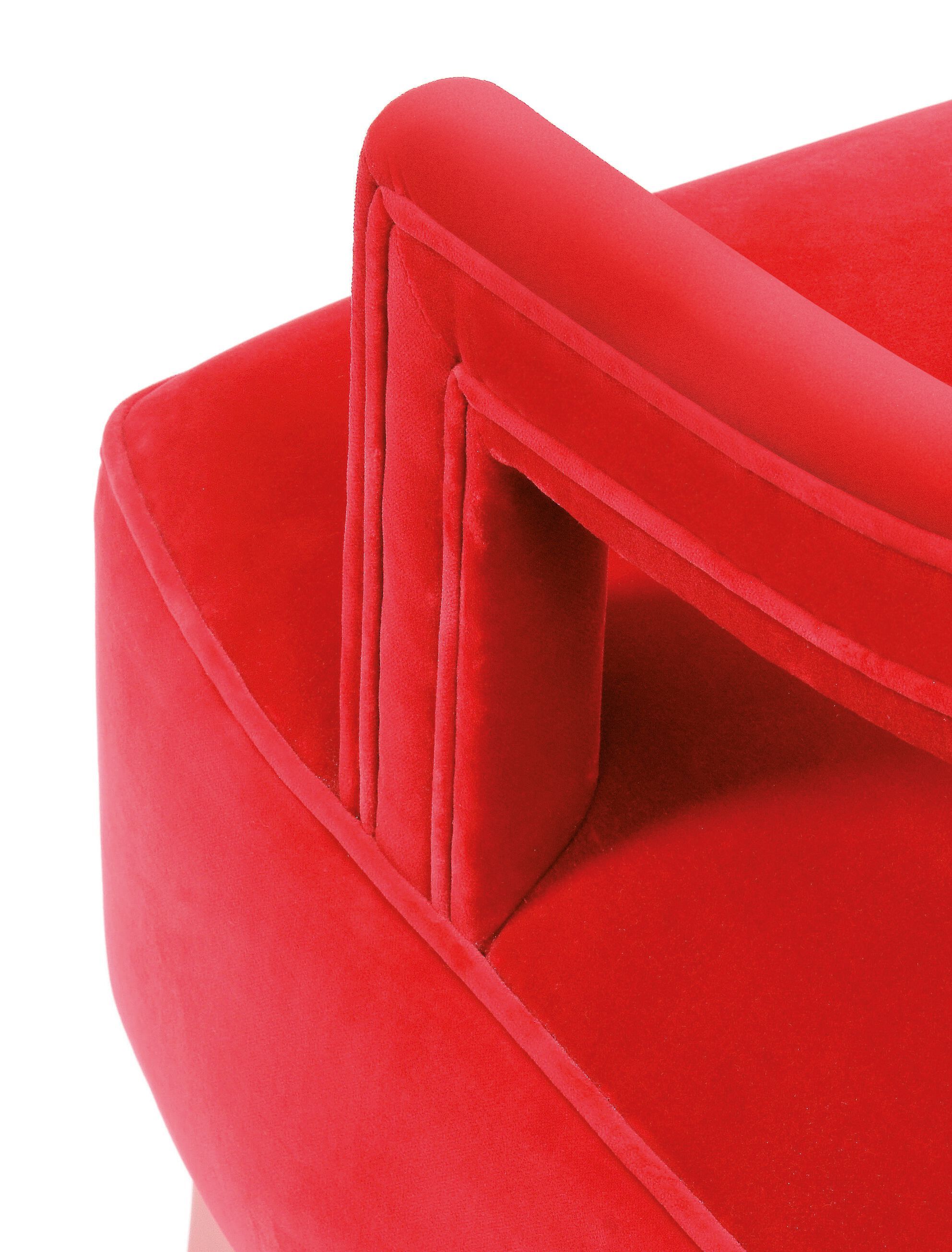 Бархатное кресло с подлокотниками Munna Corset ARCH-00066847 - Вид №7