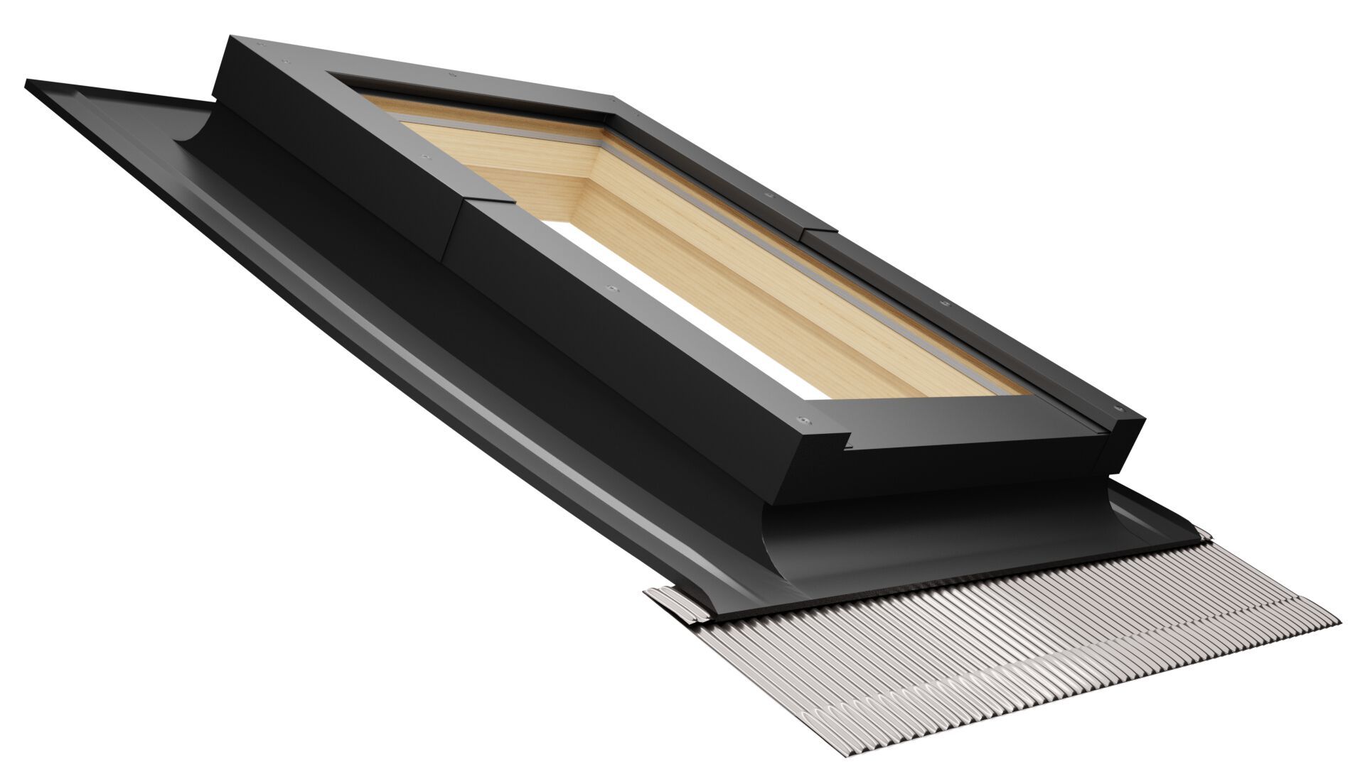 Алюминиевое и деревянное окно с навесной крышей Emica среда обитания ARCH-00060948 - Вид №1