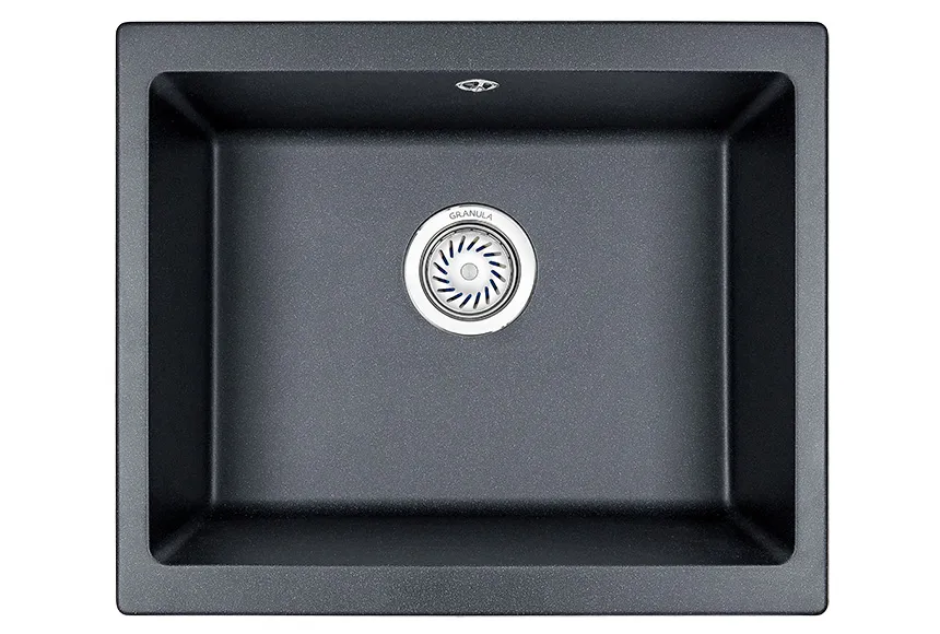5551, ШВАРЦ (чёрный металлик), кухонная мойка, кварц GRANULA 5551-ST209 - Вид №1