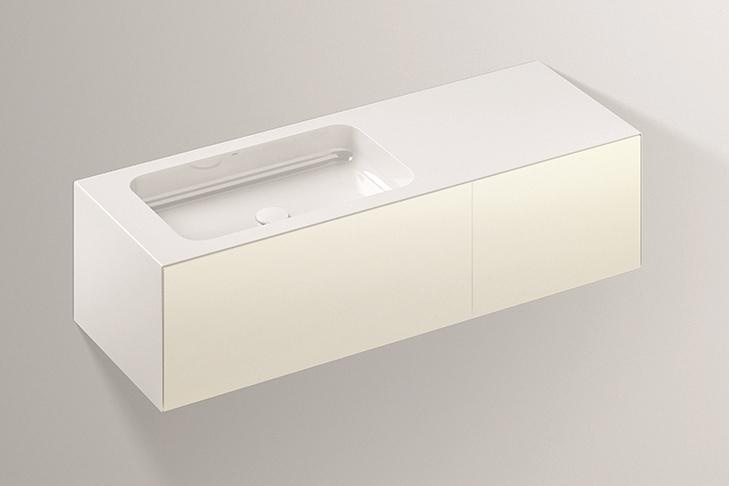 5158514000 Умывальник с тумбой, wp.folio8, белая, proshield, лакированная, шелковисто-матовый блеск, белый Alape серия FO (Folio) 