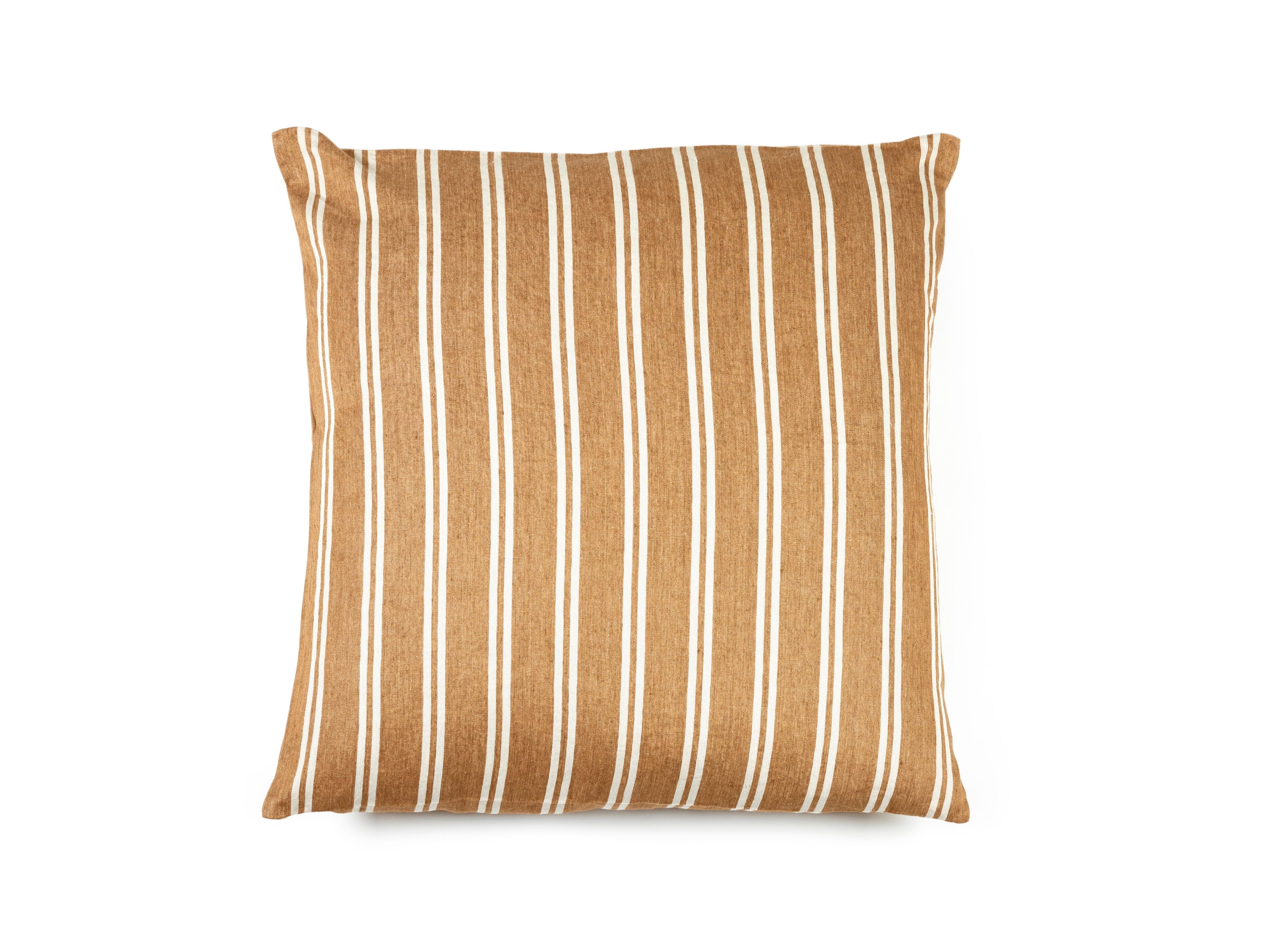 Льняная квадратная полосатая подушка Libeco Home Canal Stripe ARCH-00021528