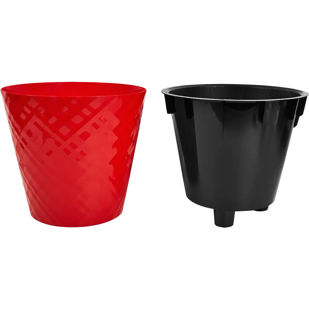 Горшок цветочный Ingreen Manhattan ø16 h14.5 см v1.6 л пластик красный STLM-2192742 - Вид №1