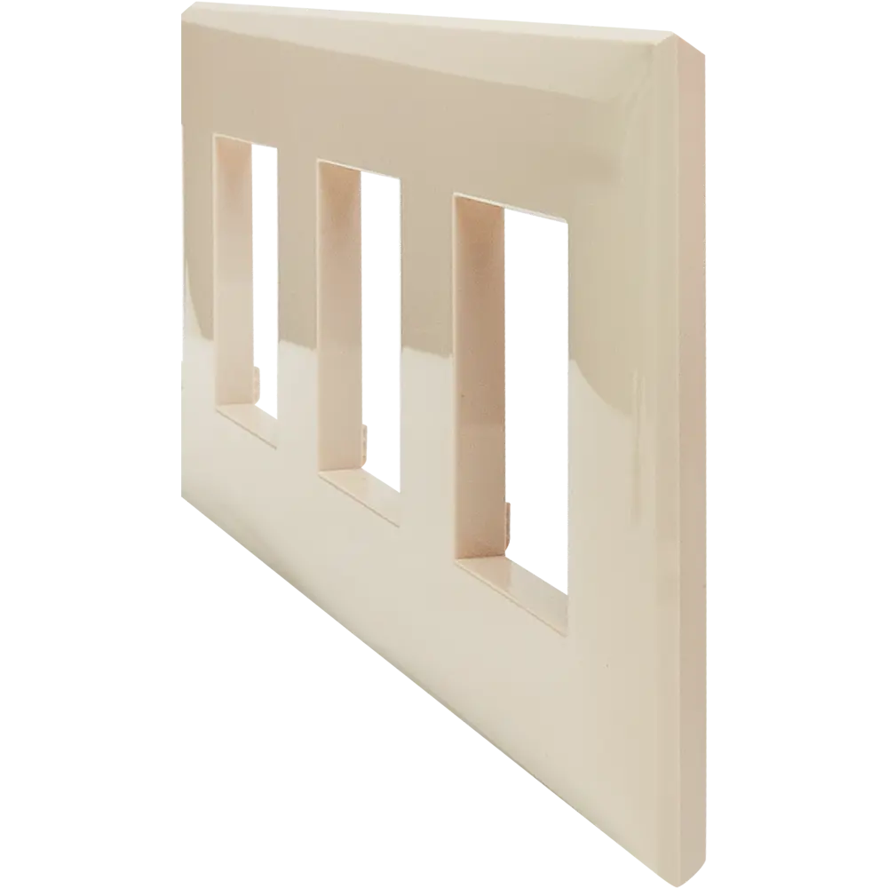 Рамка для розеток и выключателей DKC Avanti 3 поста цвет ванильная дымка STLM-2129839 - Вид №2