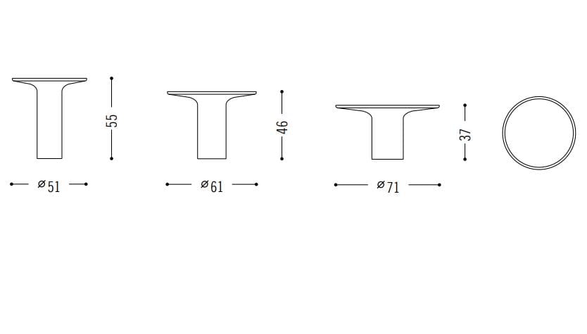 Круглый стеклянный журнальный столик COR ECHO ARCH-00112089 - Вид №4