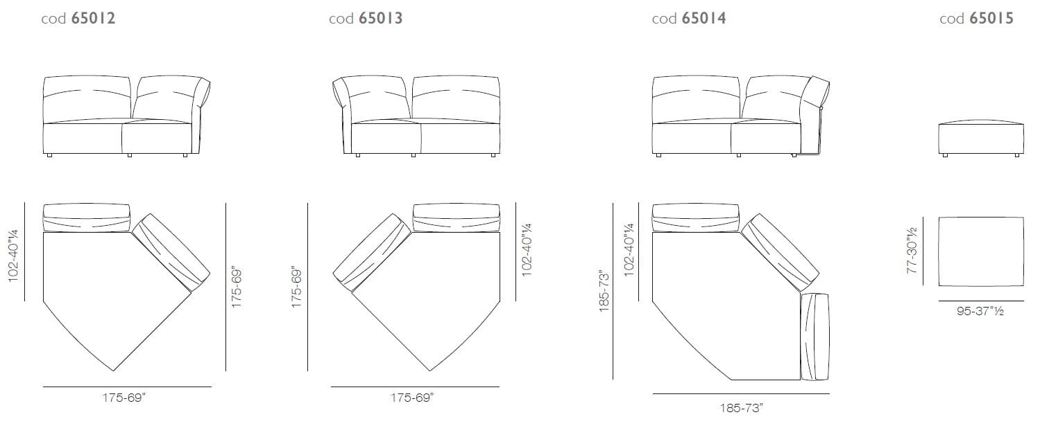 Модульный съемный диван Vibieffe Quite luxury ARCH-00074515 - Вид №19